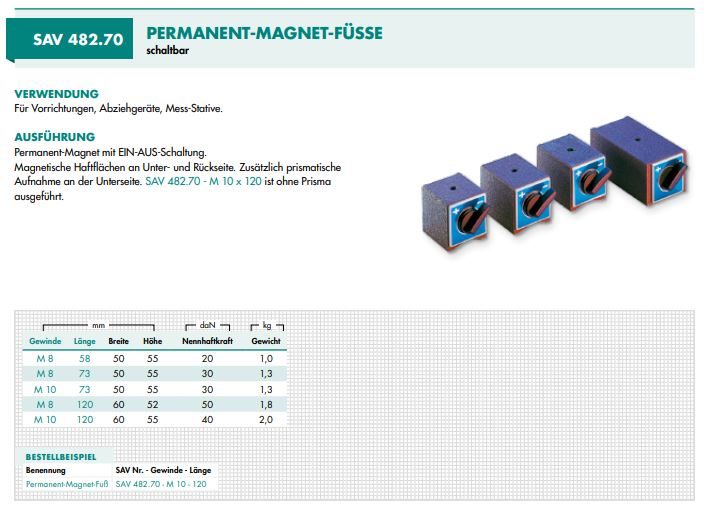 SAV 482.70 magneetvoet